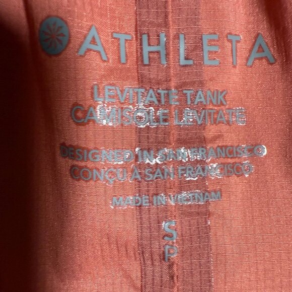 Athleta Rust Elastic Ruffled Neck Levitate Tank Top Women's Small Muted Red - Picture 12 of 12